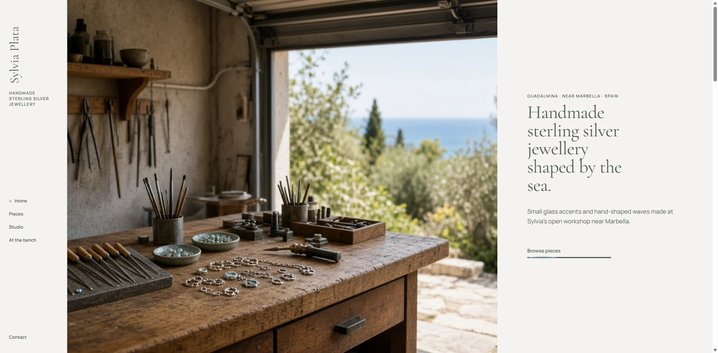 Sylvia Plata — professional maker website demonstration