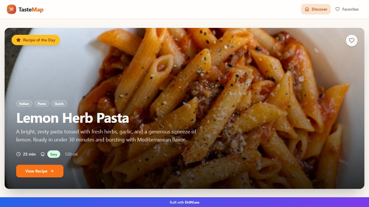 TasteMap Recipes preview made with DriftLess
